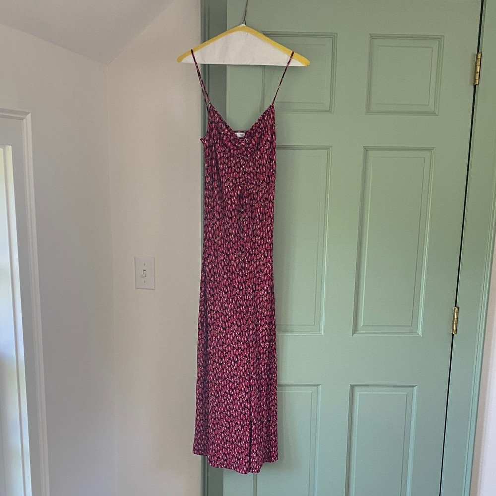 Mango Pink and Black Maxi Dress
